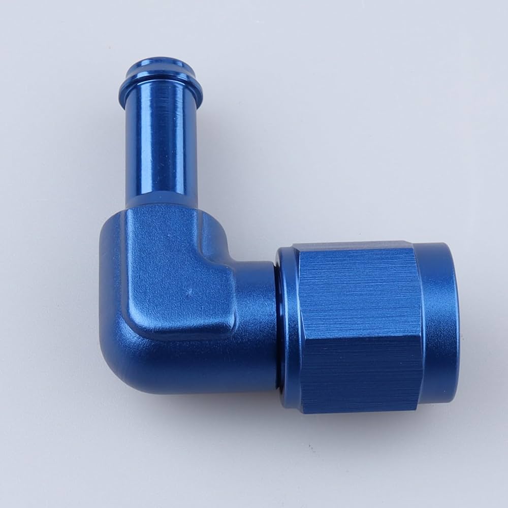 AC PERFORMANCE Blue Aluminum 90 Degree Female AN6 to 5/16