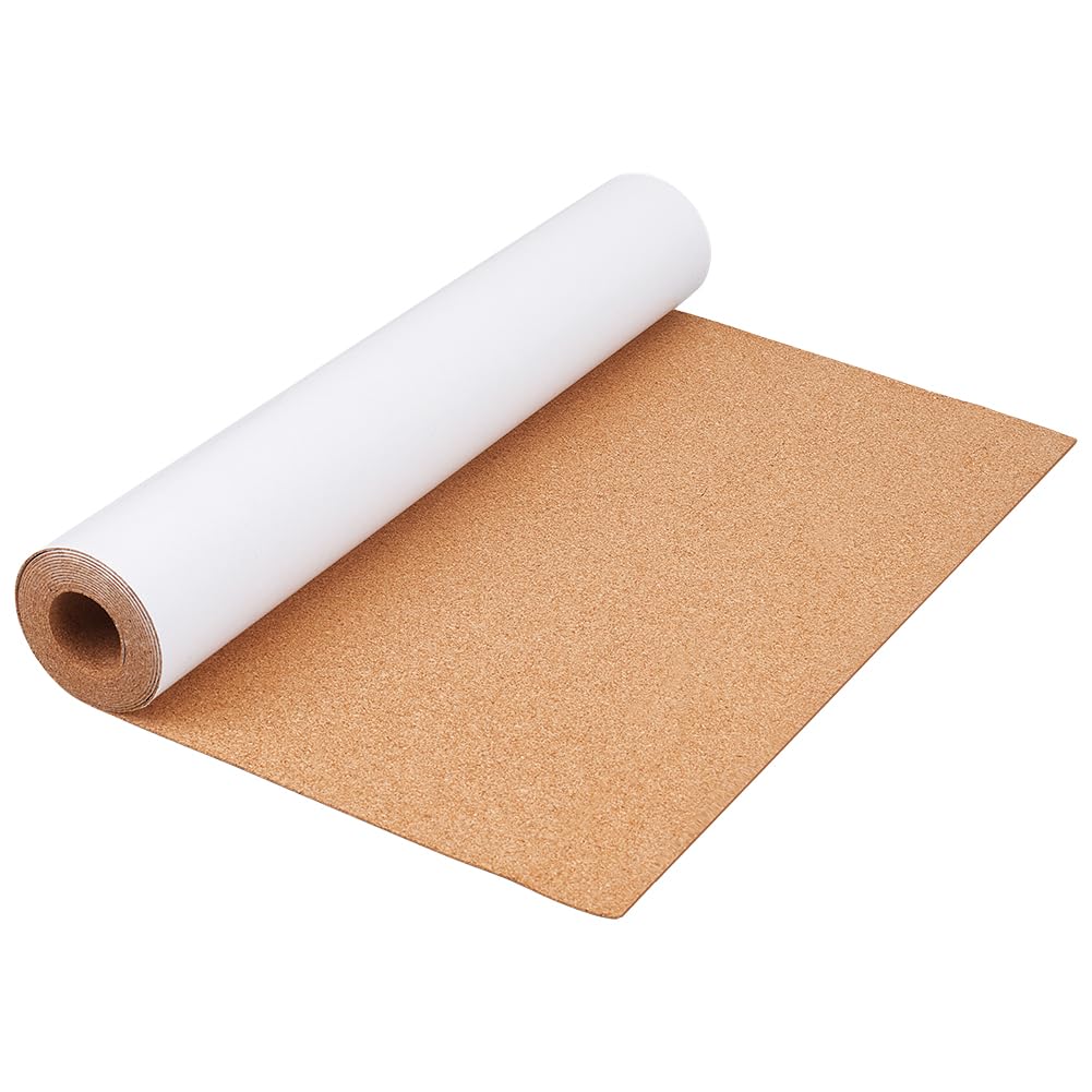 PH PandaHall Rollo de corcho autoadhesivo 1 mm 40 cm x 2,4 m para estanterías