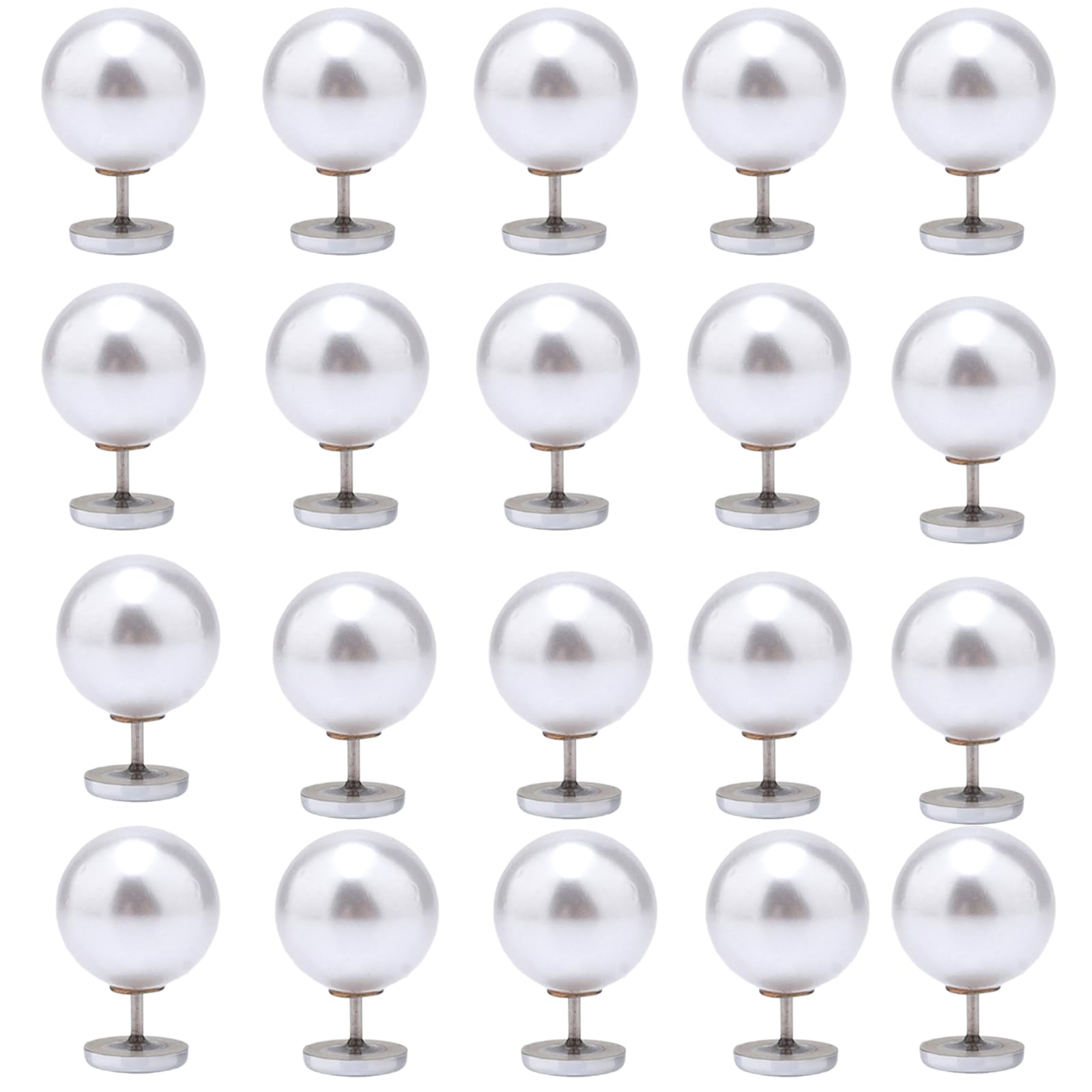 Xinsheinelry Sturdy Metal Pearls Pin Flat Clothing Closures Craft Button for Professional Sewing Projects Colorful Pearls Pin