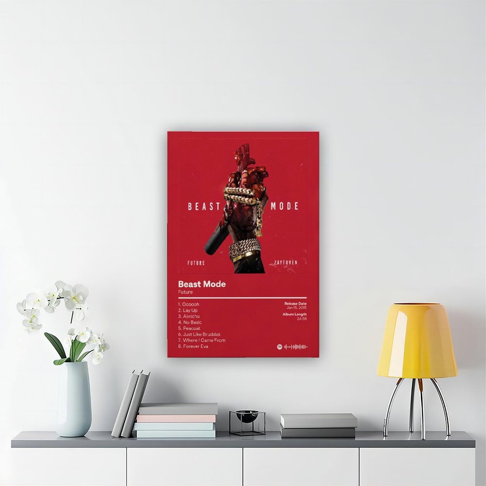 PUOGRD Future - Beast Mode - Poster dell'album Hip Hop - Poster personalizzato su tela per la decorazione della casa regalo