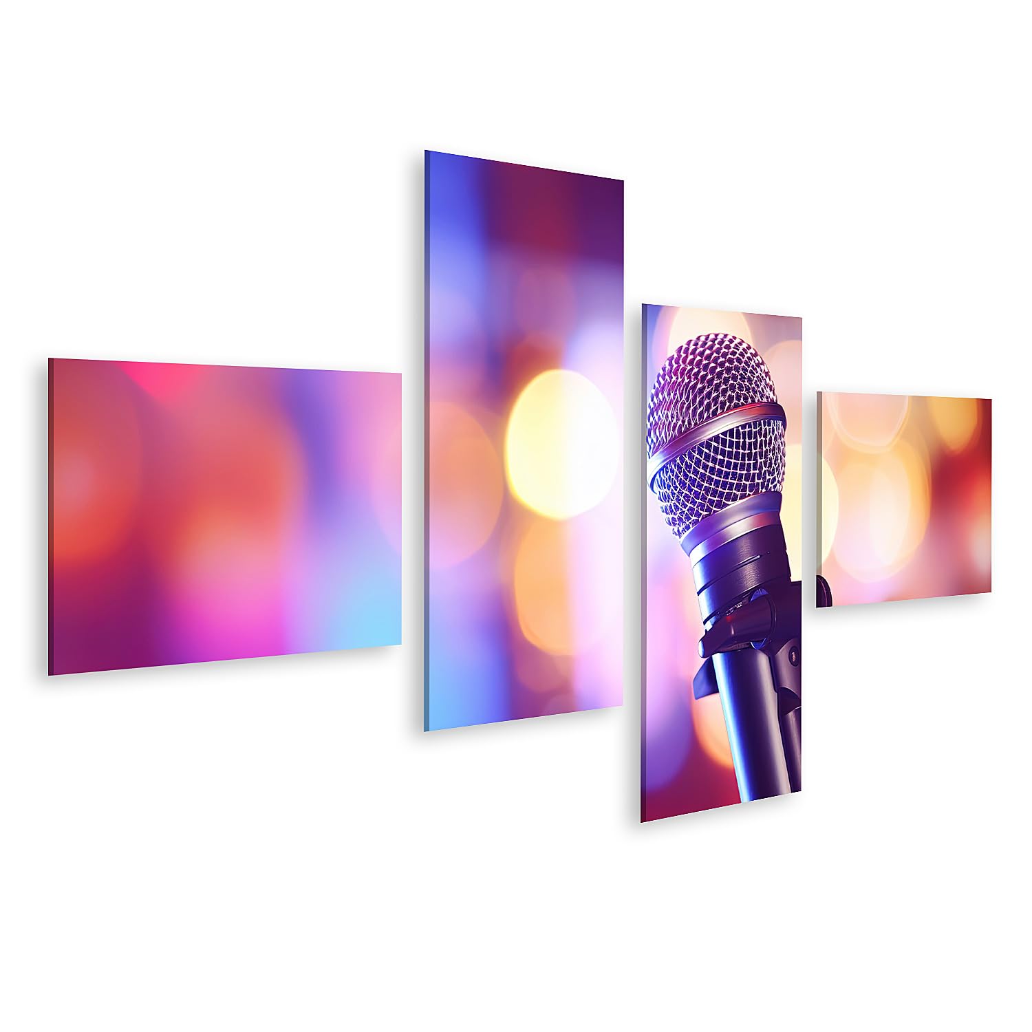 islandburner Prime Bild auf Leinwand Professionelle Stimme Mikrofon Bühne Bokeh Hintergrund Konzert Lichter Bilder Wandbilder Poster