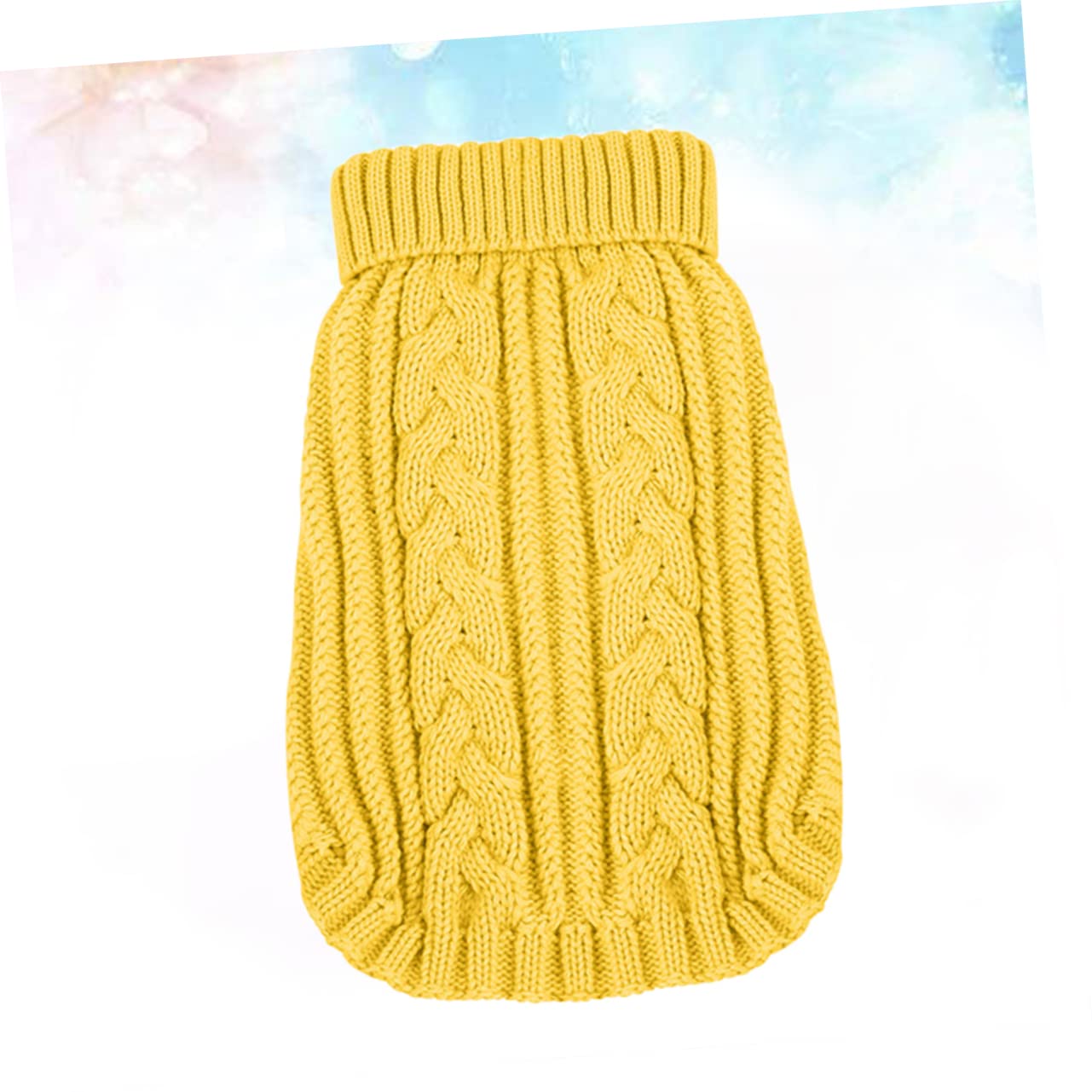 POPETPOP Lot De 3 Pulls pour Petits Chiens Vêtements Tendance en Tricot Jaune Taille XXS Confortables Et Robustes