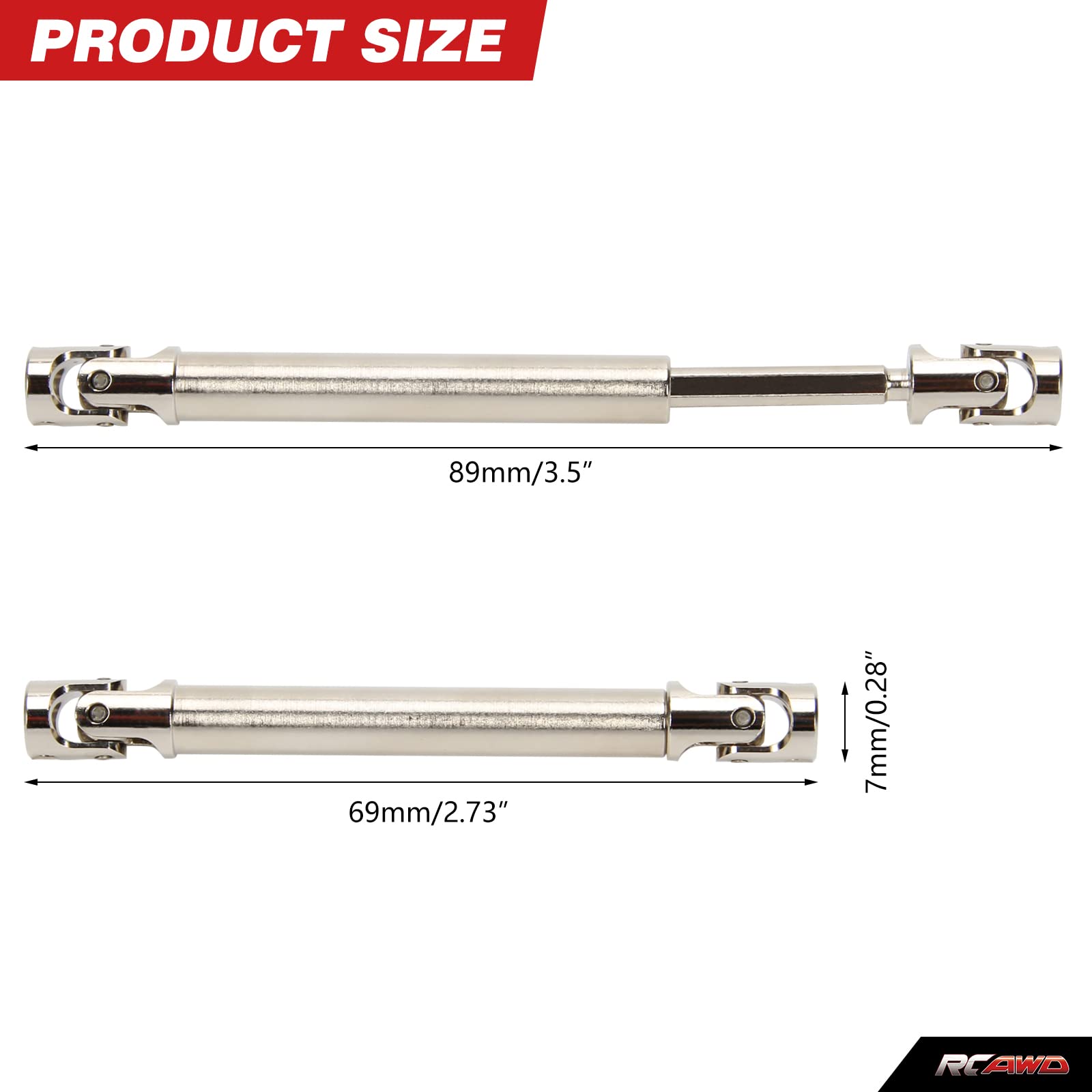 Axial WB8-HD Driveshaft Set SCX10 III Base Camp AXI-2063