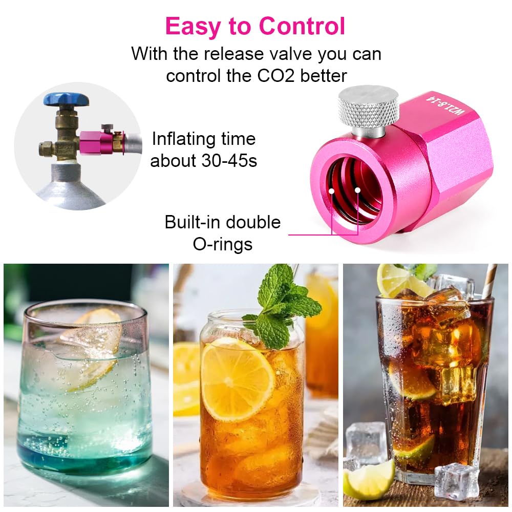 ASOFTY Adaptateur Co2 haute pression 1,5 m pour grandes bouteilles de