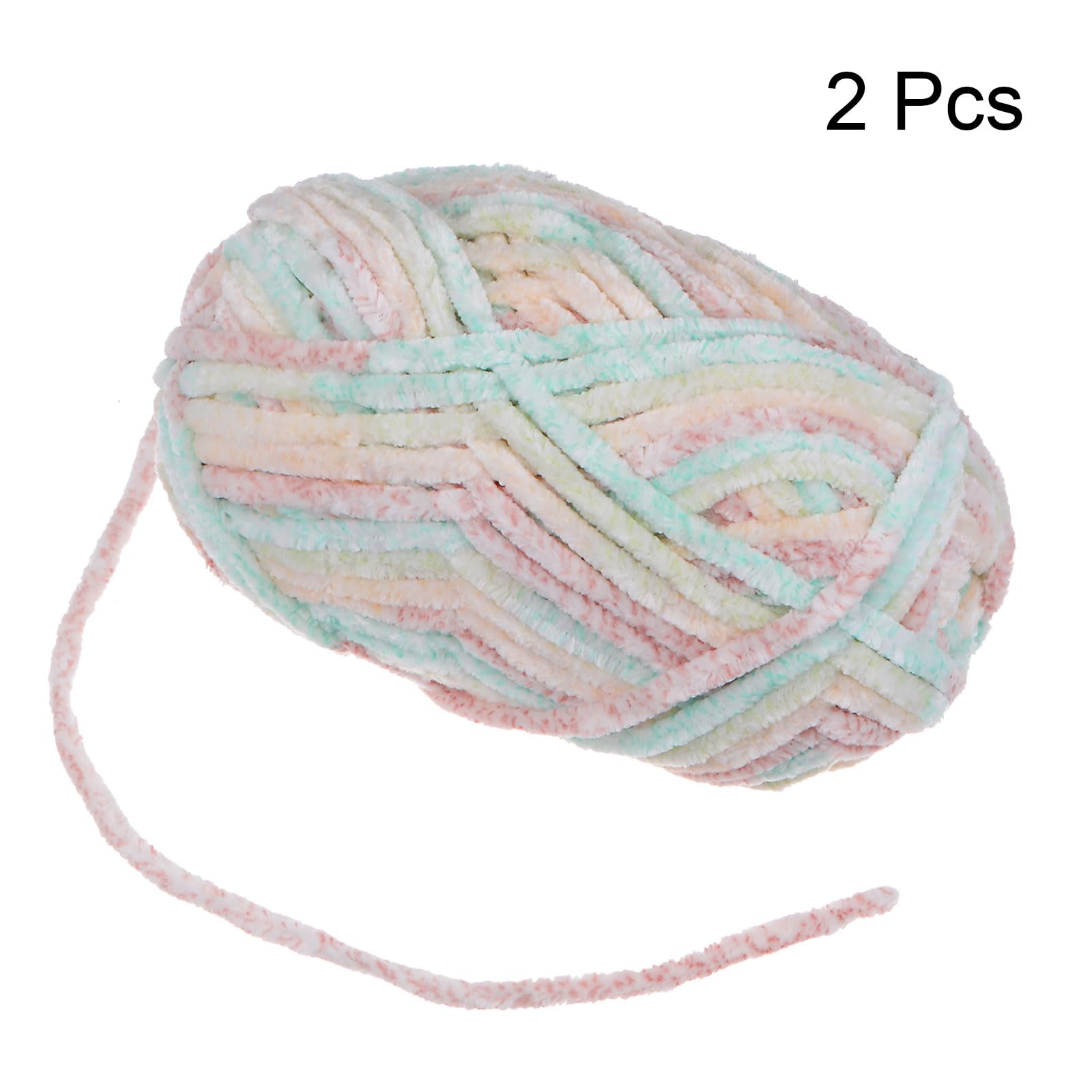 uxcell 2Skeins Soft Velvet Yarn Chenille Yarn 2x100g/7.1oz 174 Yards Total Length #6 Super Bulky Polyester Blanket Yarn for Crocheting Knitting Gloves Scarf - Image 3