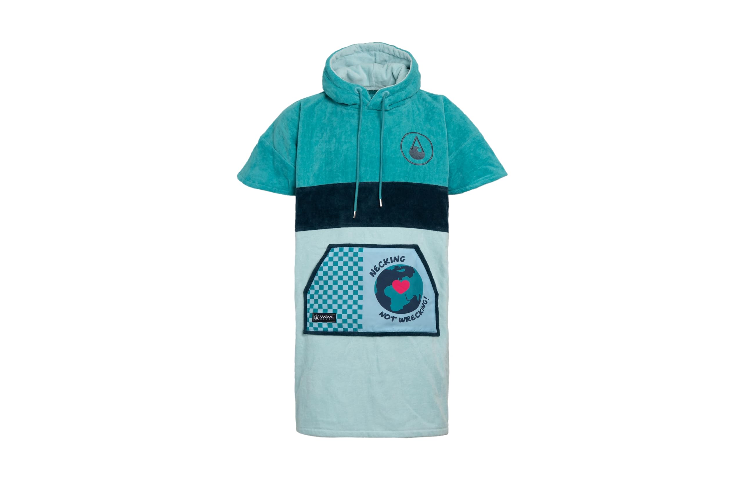 WAVE HAWAII Ponczo kąpielowe dla kobiet i mężczyzn, rozmiar L, 170-200 cm, 100% bawełna, ponczo surfingowe, welur i ręcznik frotte o wysokiej absorpcji wody, pomoc w przebieraniu się na plażę i dla