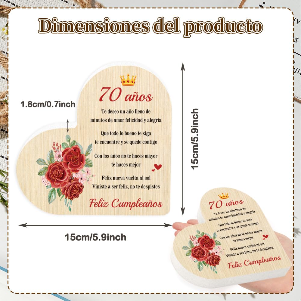 Regalo Mujer 70 Años Decoración Mader Regalos Hombre 70 Años Regalos Cumpleaños Mujer Originales Ideas Personalizados Cumpleanos Calendario de Adviento Reyes Regalo Navidad Reyes