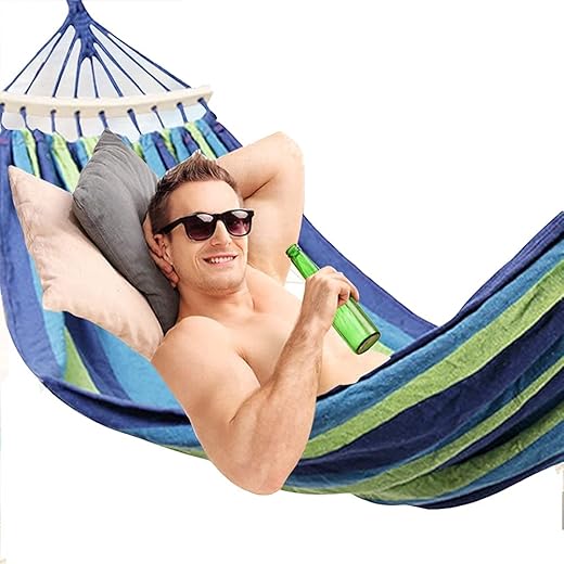 Baskety Camping Hammock, Striped 100 cm