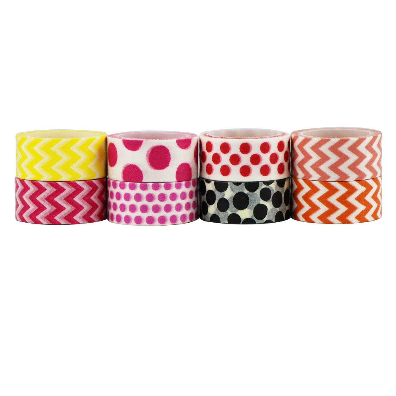 8pcs Decorative Washi Tape Masking Tape Adhesive Scrapbooking DIY Craft Gift (Pattern-2)
