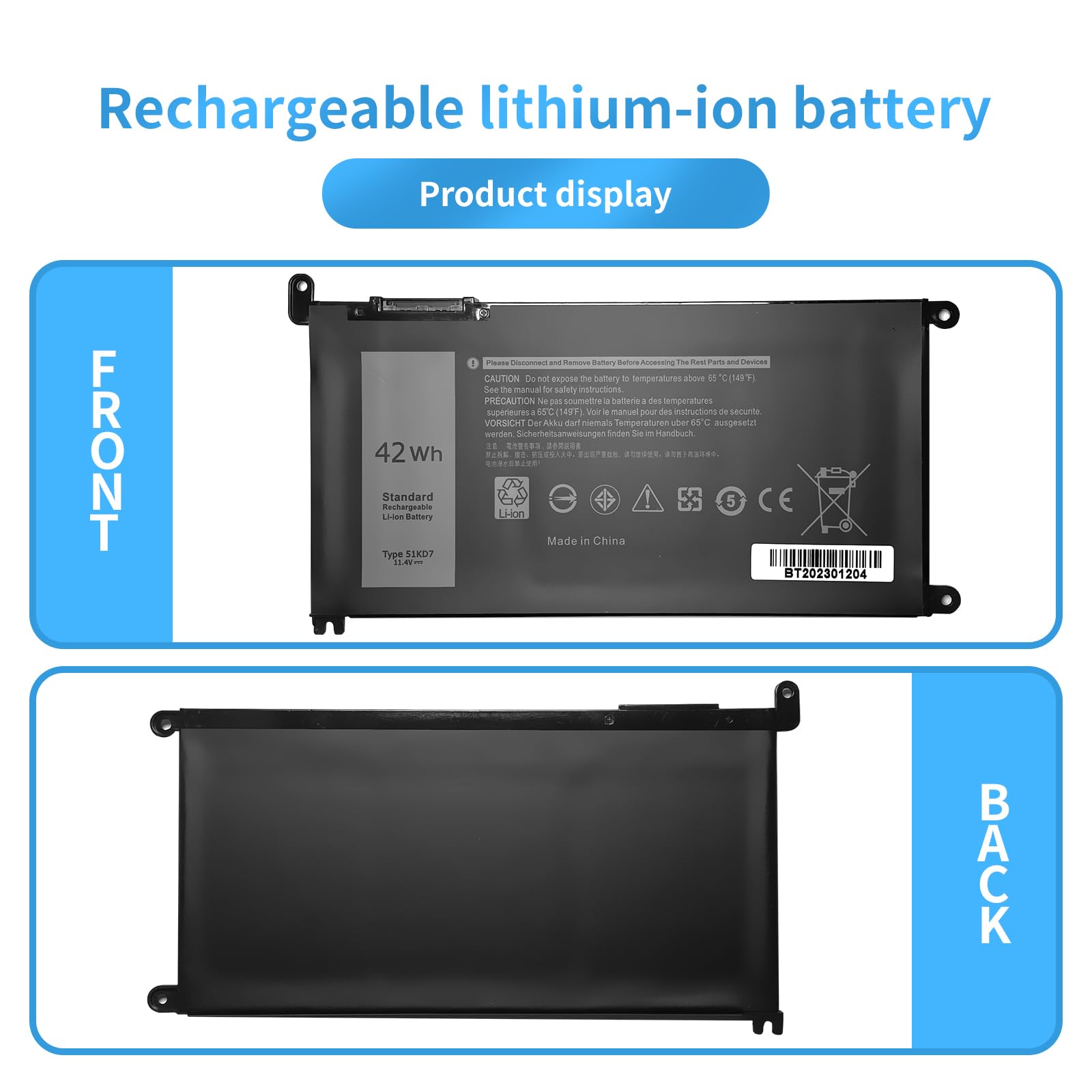 ASUNCELL 01AV448 11.1V/45Wh Laptopbatterij voor ThinkPad E480 E485 E495