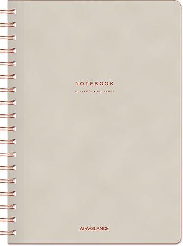 AT-A-GLANCE Cuaderno Twinwire Ruled 80 hojas 9-12 x 7-14 Colección BronceadoRojo YP14007