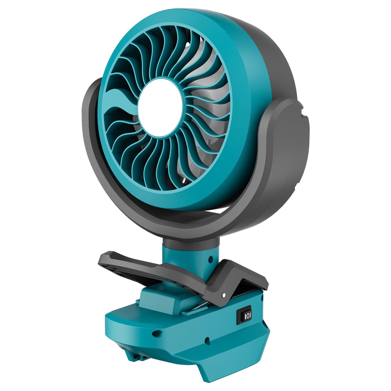 Akku Ventilator für makita 18V Akku (ohne Akku) Tragbarer Clip-On-Ventilator Tischventilator mit 2 Geschwindigkeiten, Akku-Lüfter für Baustelle, Kinderwagen, Camping, Werkstatt