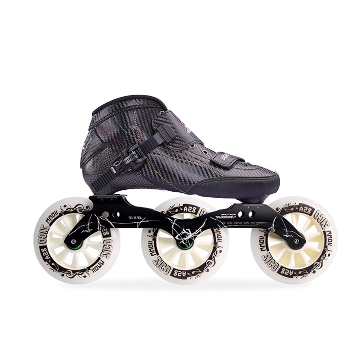 Patins de Course de Vitesse en Ligne Patins à Roues alignées réglables à 3 Roues pour Femmes Hommes débutants de Fitness en Plein air