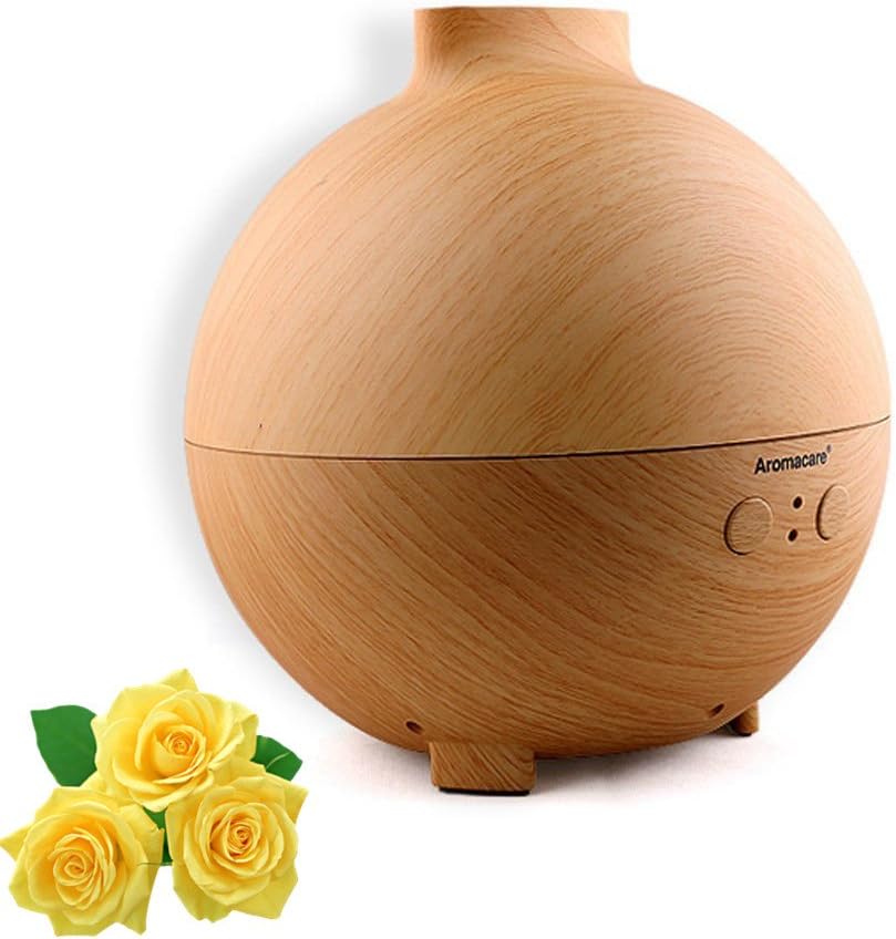 Top One Tech Original 650ML Pod Shaped Wood Grain Aromatherapy Diffuser Ionizer Ultrasonic Humidifier Use with Essential Oils (650ML)