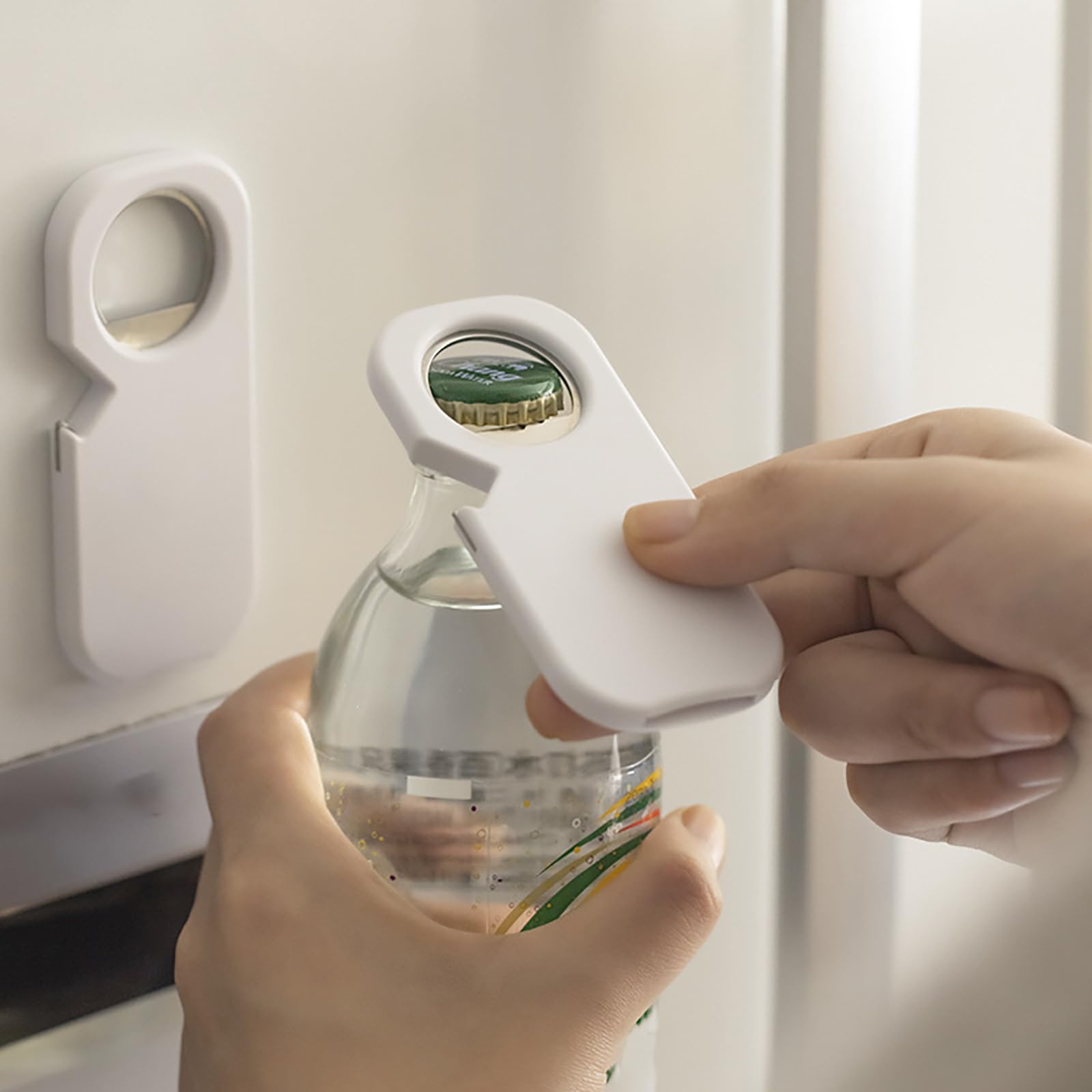 3-in-1 Magnetic Bottle Opener, Stainless Steel Multi-Functional Kitchen Tool for Beer, Soda, and Beverages