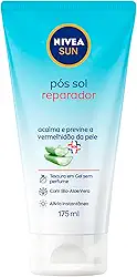 NIVEA SUN Pós Sol Reparador 175ml - Com bio Aloe Vera, o pós-sol acalma e previne a vermelhidão da pele, com efeito antioxidante e textura em gel, promovendo sensação de alívio instantâneo