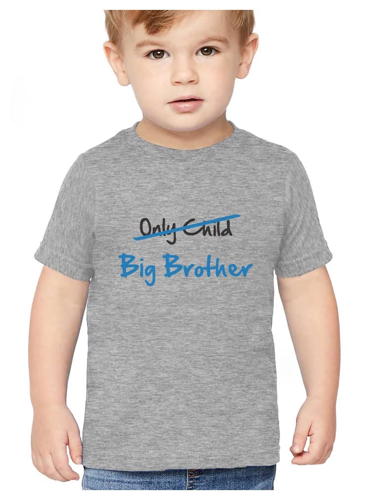 Only Child to Big Brother Shirt Baby Announcement Sibling Boys Kids Shirts
