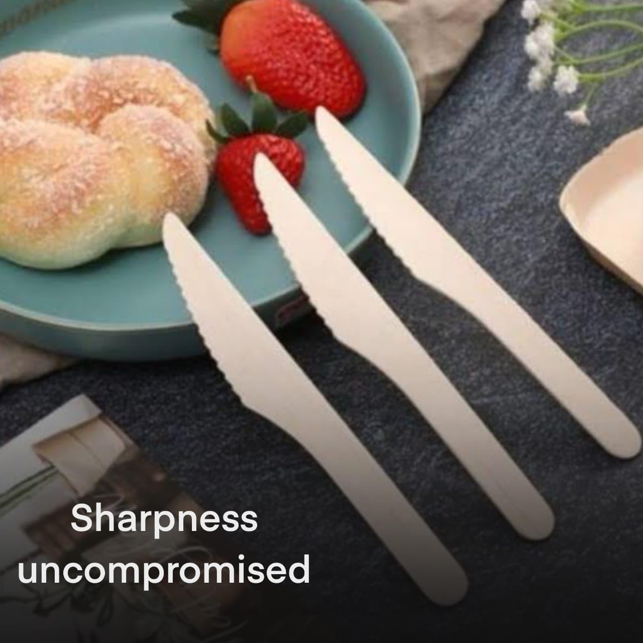 Juego de cubiertos 100 % compostables, 300 utensilios de madera compostables [120 tenedores, 90 cuchillos, 90 cucharas] – cubiertos de madera desechables