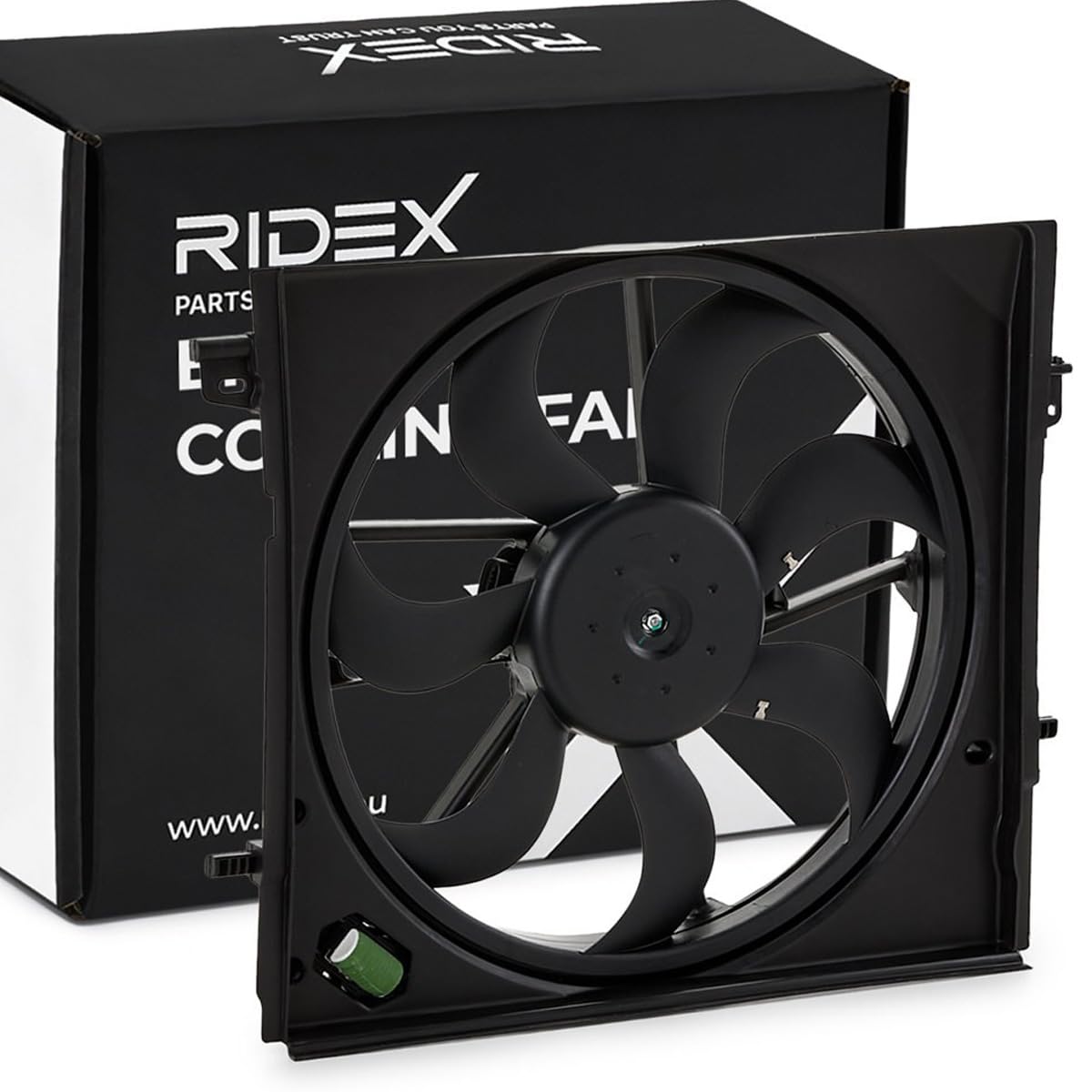 RIDEX 508R0229 Ventilador de motor con soporte con bastidor radiador (armazón) Compatible con NISSAN Qashqai II J11, J11