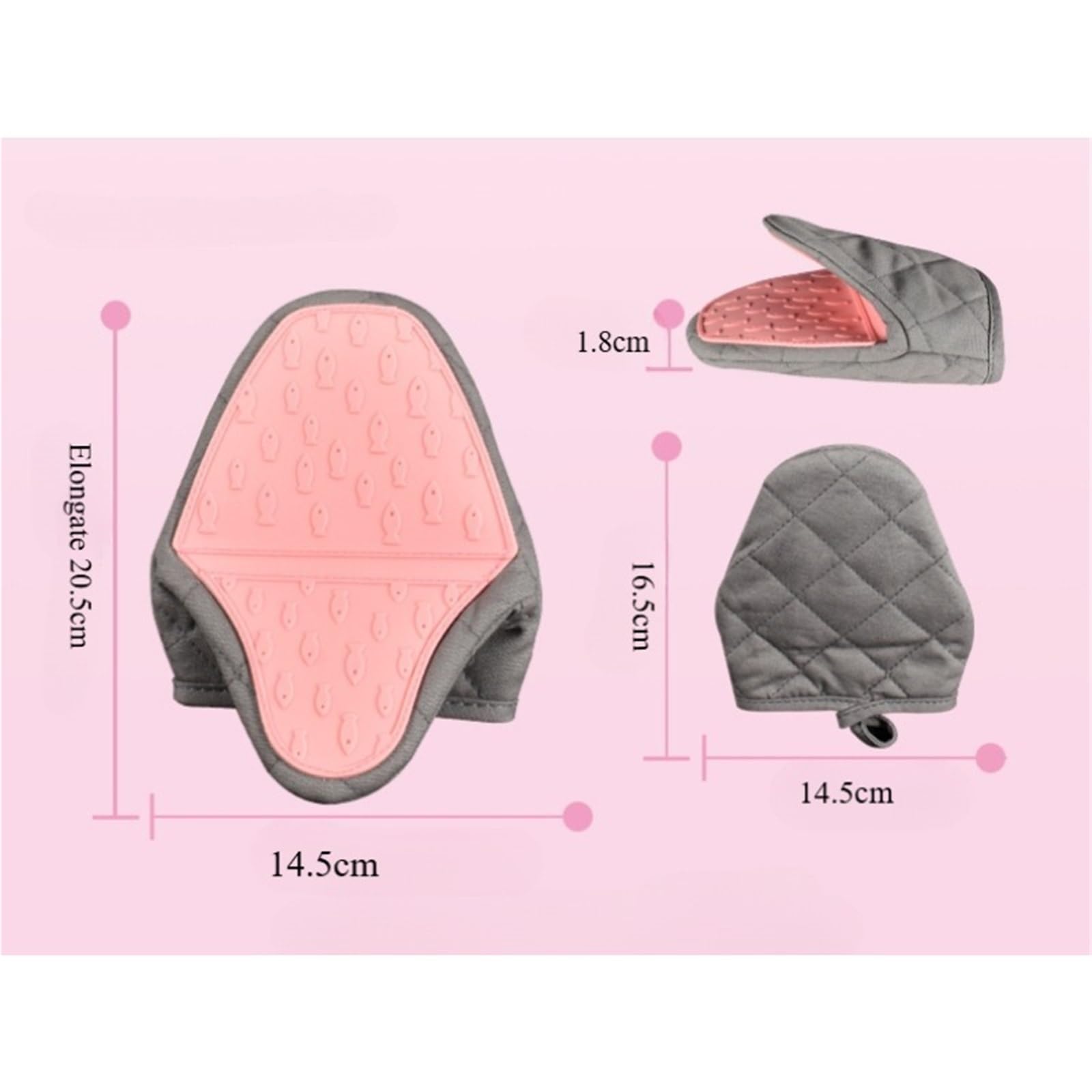MRKU Guanti da Forno Guanti da Cucina antiscottatura multifunzionali in Silicone a Forma di Pesce Portaposate