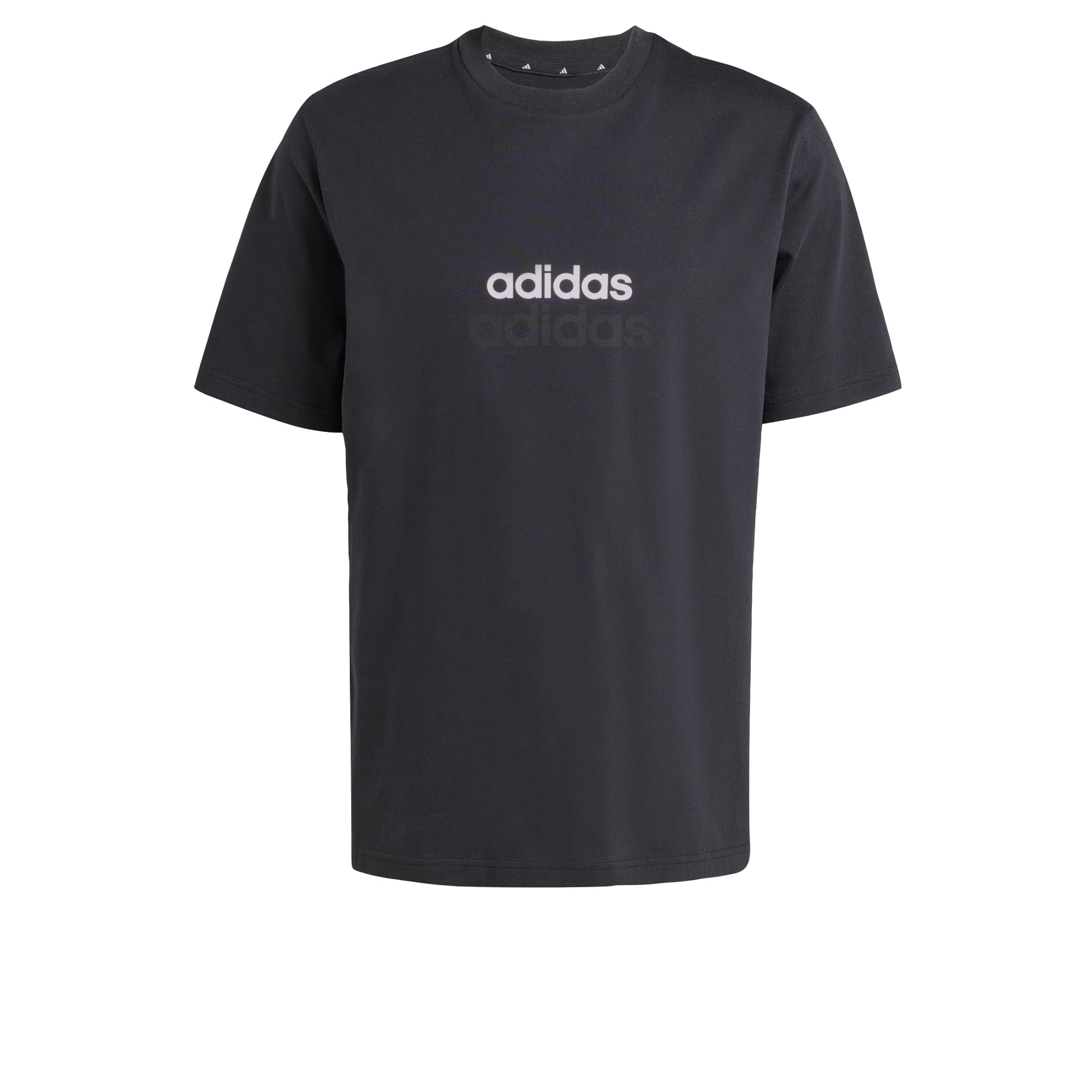 Adidas Homme Essentials Linear Single Jersey Tee, Black/White, XL