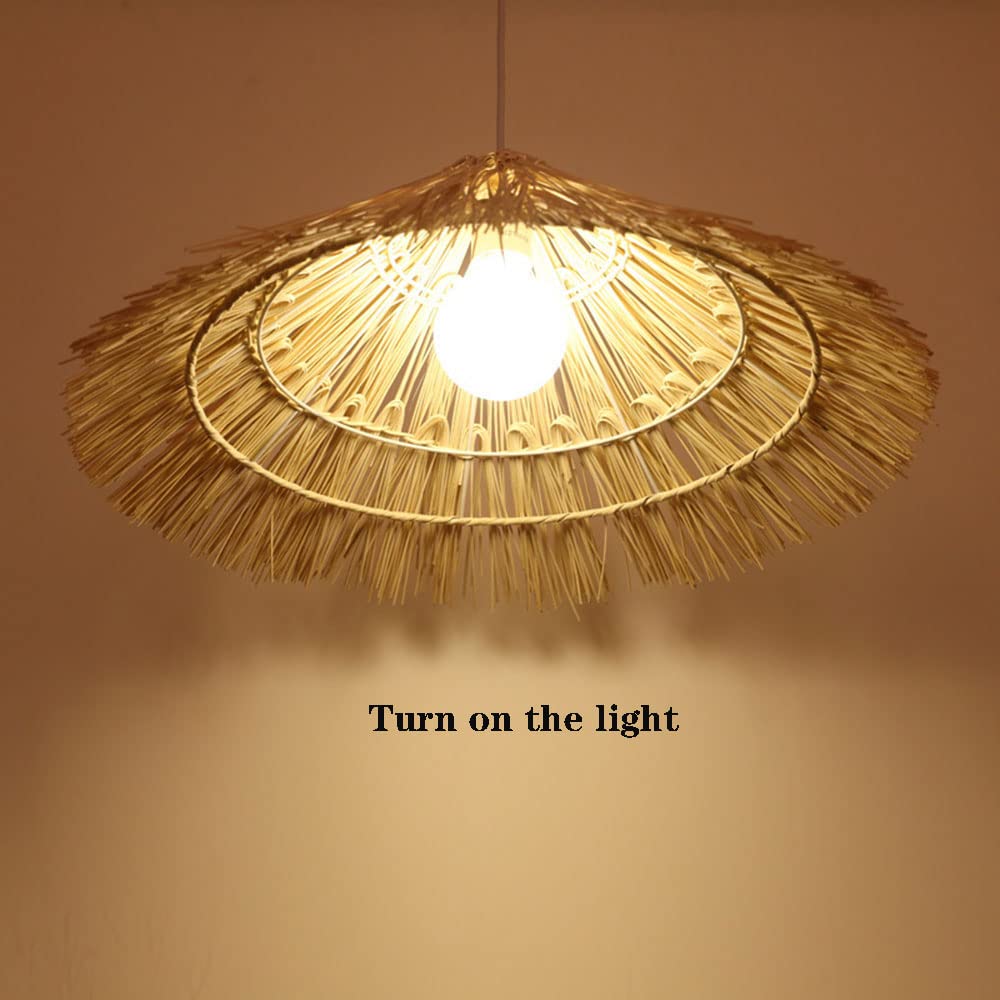 CHENKUI Pantalla De Geometría Araña Estilo Moderno 1 Luz, Lámpara Colgante Techo Ratán Tejido Accesorios De Iluminación Decoración Tejida De Nido Pájaro De Mimbre para Cafetería, Bar, Restaurante