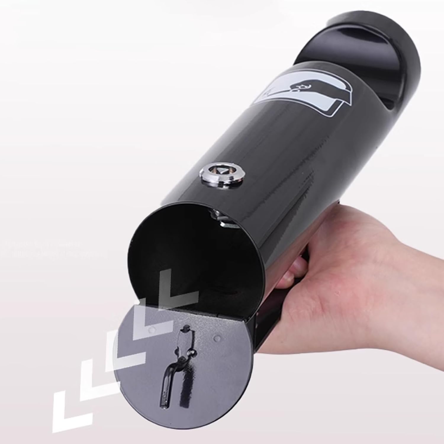 Wall Mounted Ashtray for Outside with Lid, Steel Cylinder Smoking Receptacles, Commercial Smokers Outpost with Lockable Bottom Cover, for Hotels, Shopping Malls(Silver)