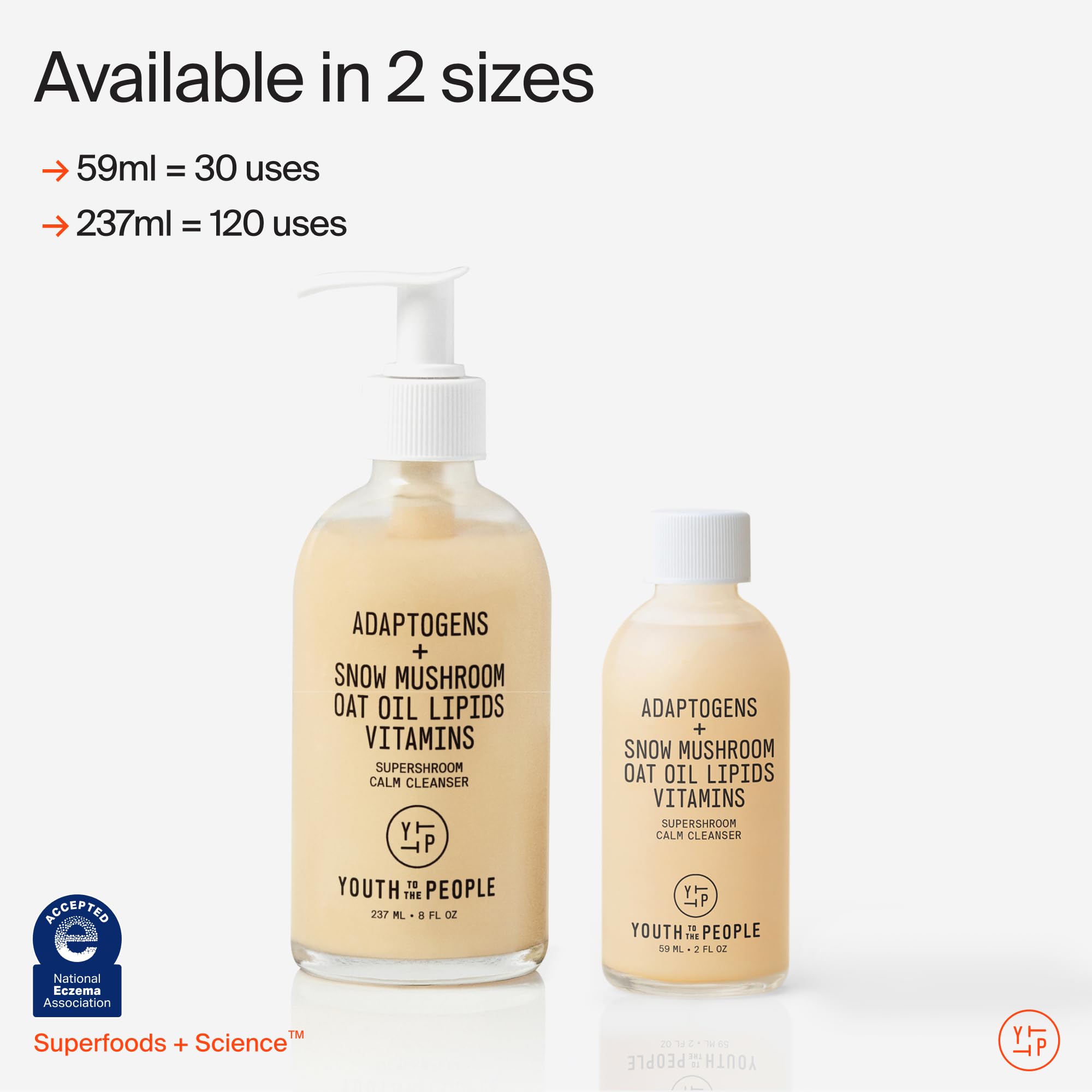 Youth To The People Supershroom Cleanser, codzienny żel do mycia twarzy, łagodzący i odżywczy, delikatny do demakijażu, testowany okulistycznie