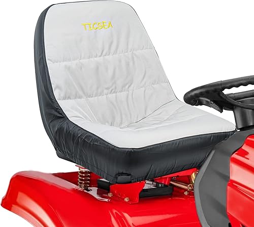 Funda de asiento para cortacésped, funda impermeable para asiento de tractor que se adapta a respaldos de asiento de tractor de 14.5 a 18 pulgadas