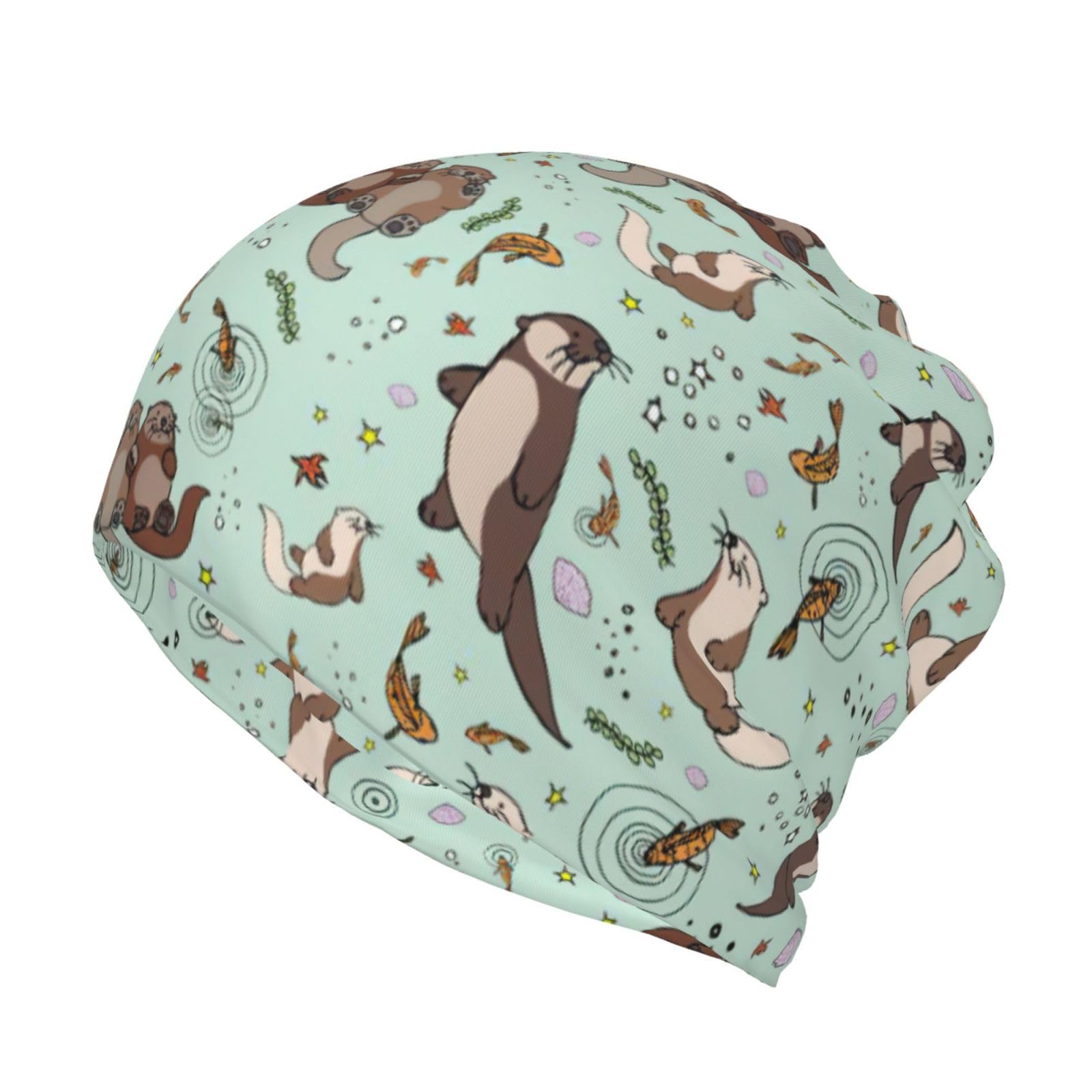 KAPPTYY Otters Winter Neck Gaiter Warmer Cover Ski Gaiters for Men/Women Beanie Hat with Scarf and Mask Black
