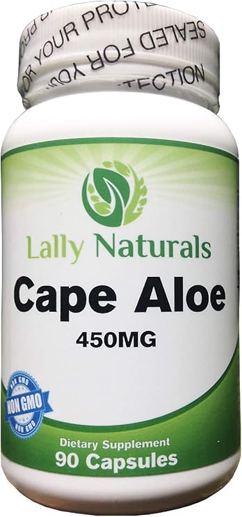 Cape Aloe 450 mg Non-GMO - Natural Relief Aloe Ferox Whole Leaf Capsules (90 Capsules)