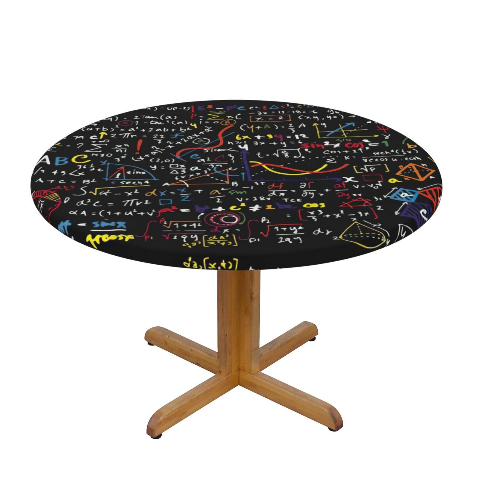 Math Formula Print Wipe Clean Oval Tablecloth Stain-Resistant Dining Table Accessories Table Protector For Home