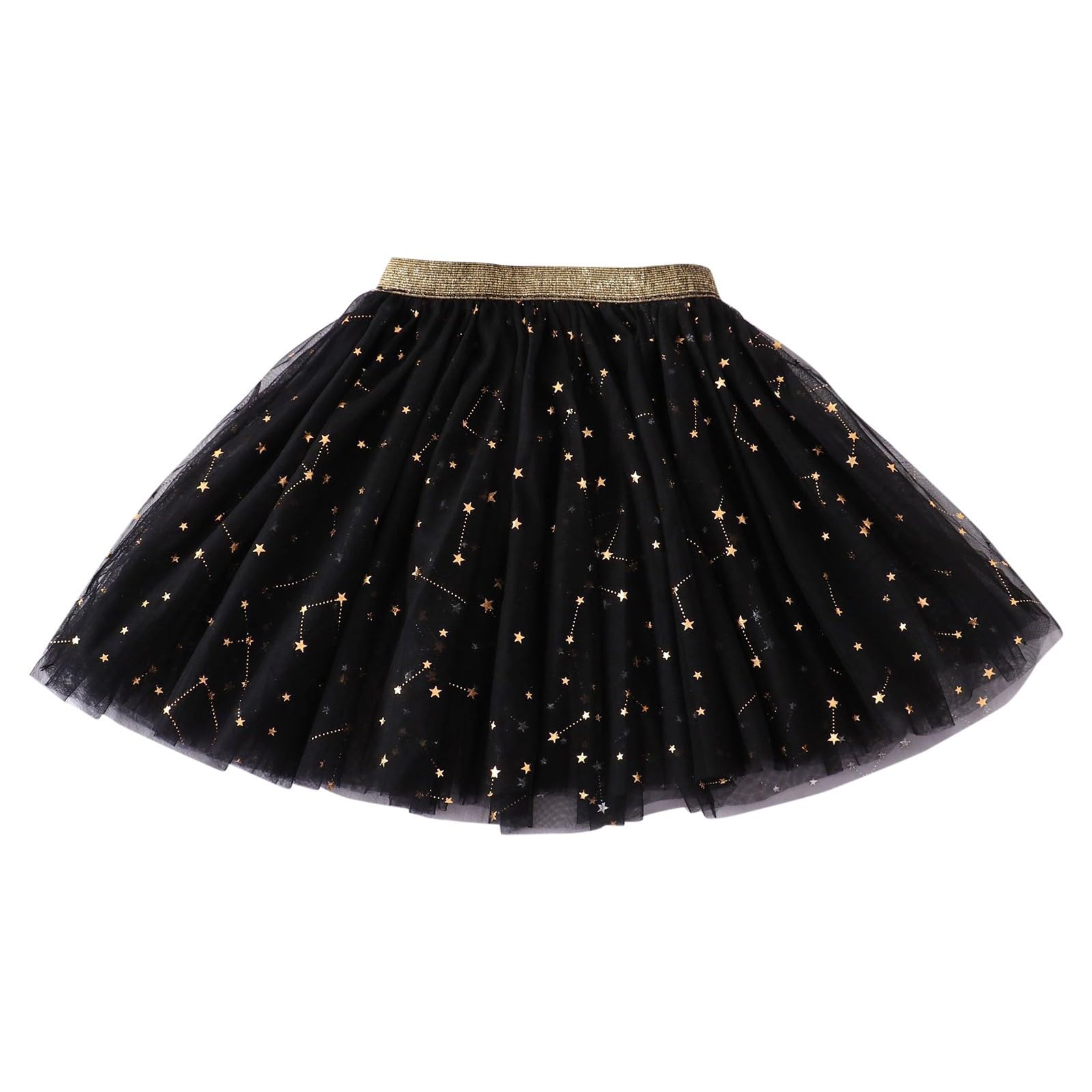 Little Girl Tutu Skirt Baby Toddler Girl Paillette Ballet Tulle Skirt Dance Princess Skirt Birthday (Black, 4-5 Years)