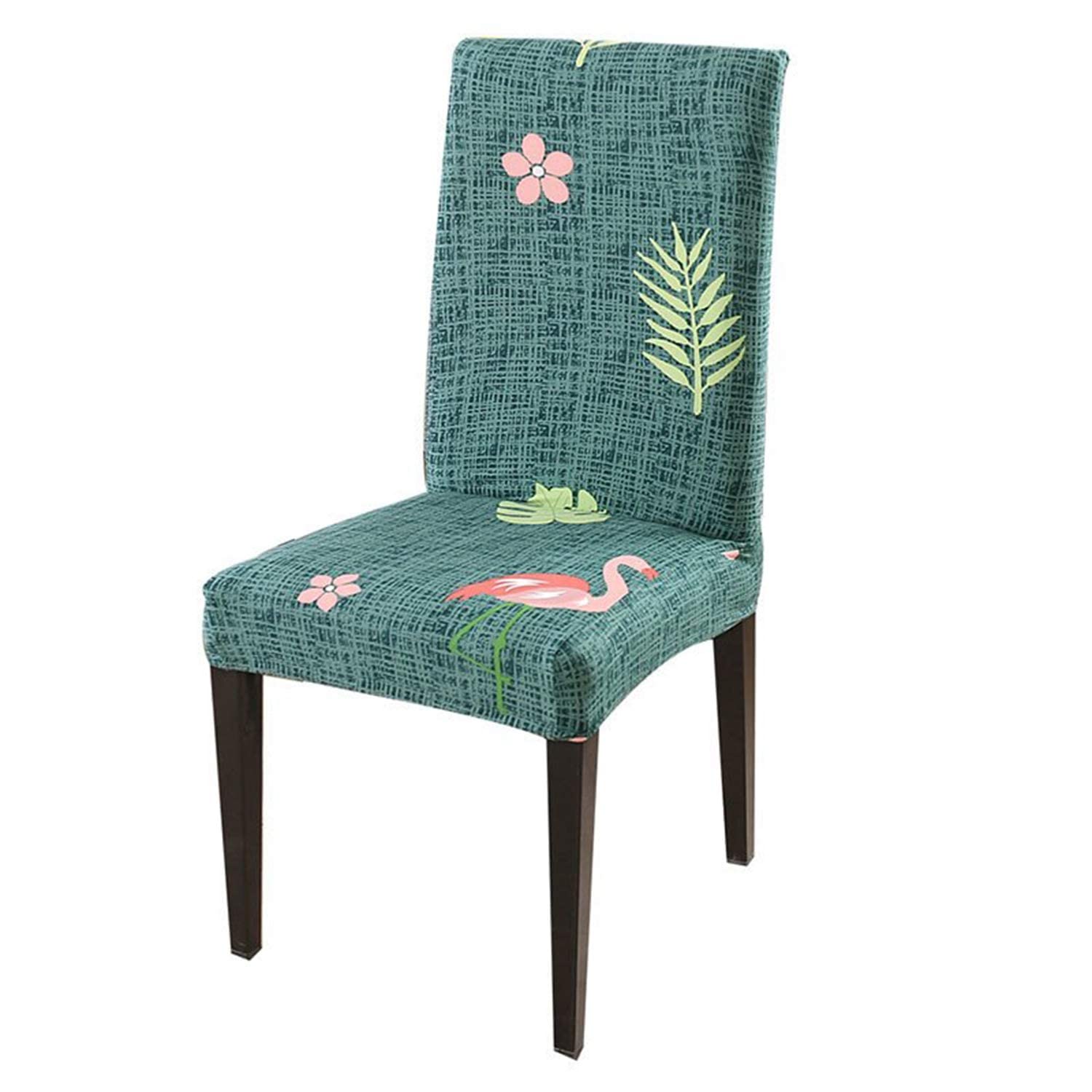 Quirk Elastic Chair Covers - Black & Brown Motif (Pack of 6) -20