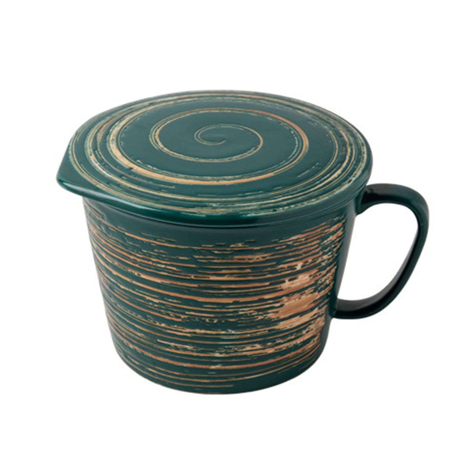 Cuenco para ensalada, cuencos para sopa, cuenco de ramen de cerámica con asa y tapa, taza grande para fideos con tapa, cuenco para sopa profundo apto para microondas.-azul-850 ml, 30 oz (Color : Whi