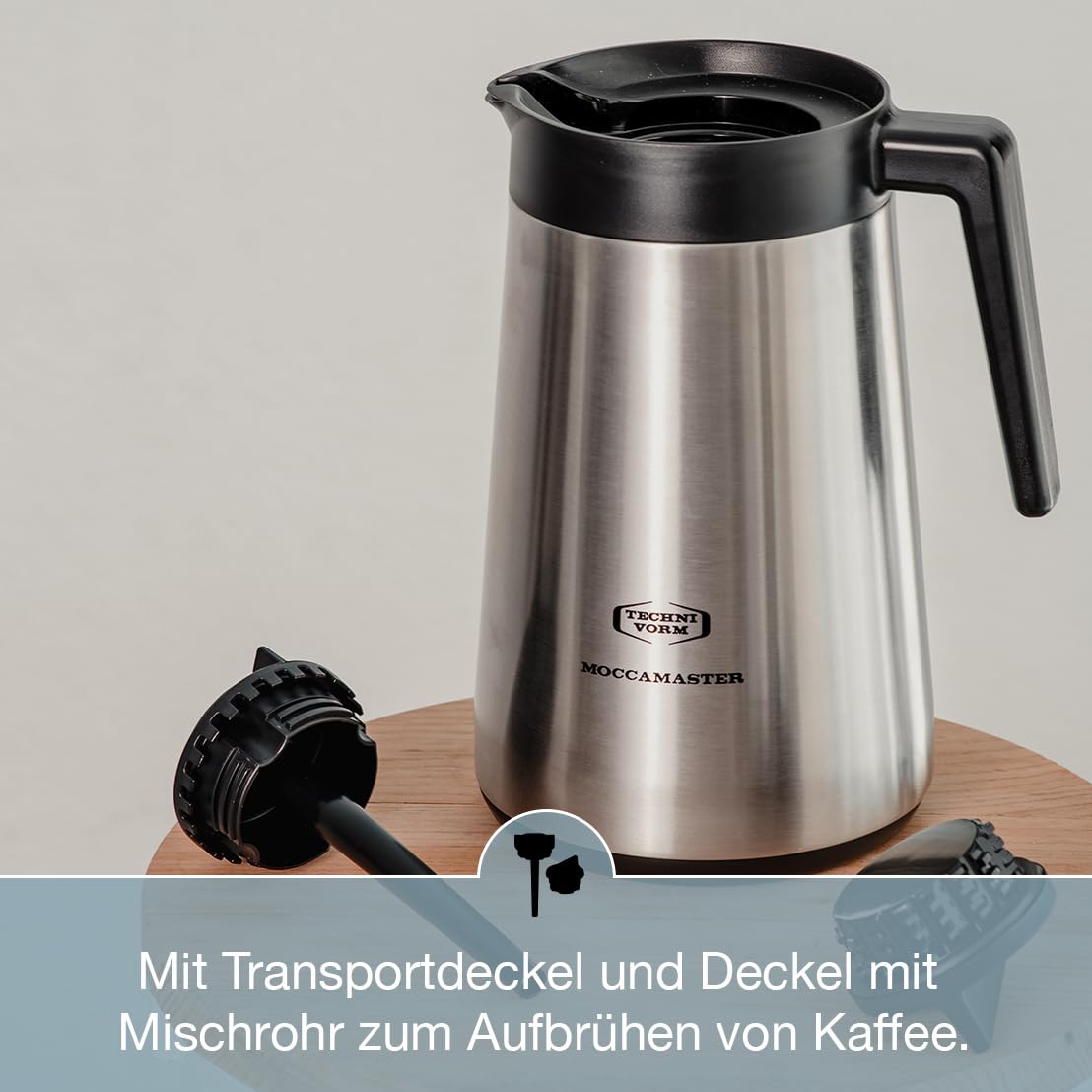Moccamaster KBGT, Filterkaffeemaschine, Thermoskanne, Polished Silver, 1.25L