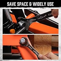 Vista 6 de Horusdy - Juego de llaves delgadas Métricas 10 piezas Incluye de 5.5mm a 27mm Juego de llaves para bicicleta Juego de llaves de extremo