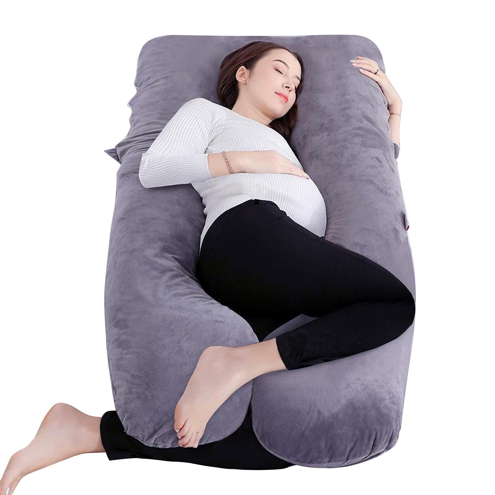 Almohada de cuerpo completo | Almohada de cuerpos en forma de U para sueño | de maternidad para adultos | Almohada de embarazo flexible, almohadilla de almohada, sueño, almohada de soporte extraíble par