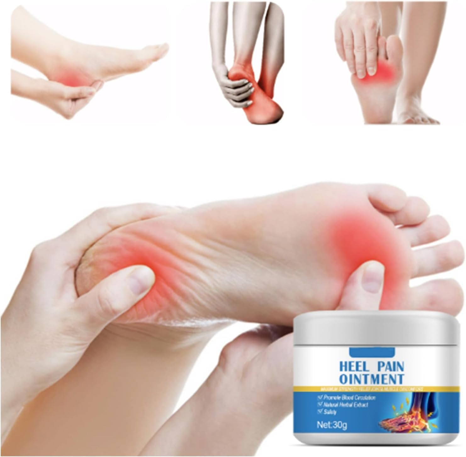 Crème Soulagement de la Douleur au Pied,Pommade Apaisante pour Talons,Crème pour les Pieds,Apaisante pour les Douleurs Musculaires,Heel Pain Ointment