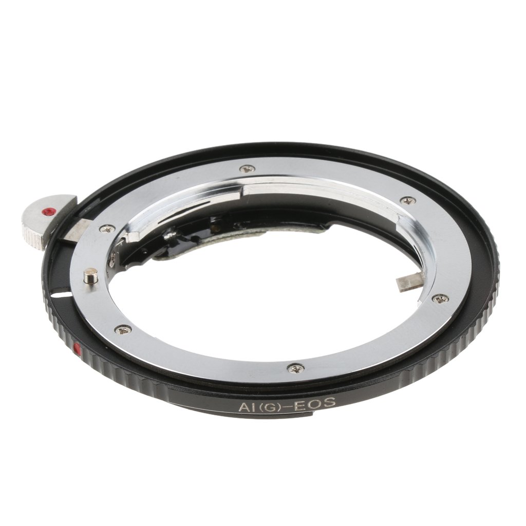 FLAWISH Camera Lens Mount Adapter Ring for Nikon AI(G) to Canon EOS Lenses Converter with Chip Special Locking Device