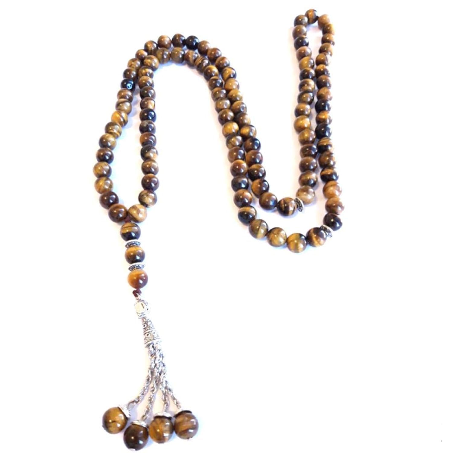 tiger eye rosary masbaha 99 stones for men and women gift