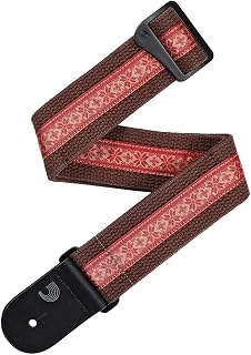 Planet Waves marrón D'Addario Deluxe-Correa de Guitarra de algodón, Color, l Unisex Adulto
