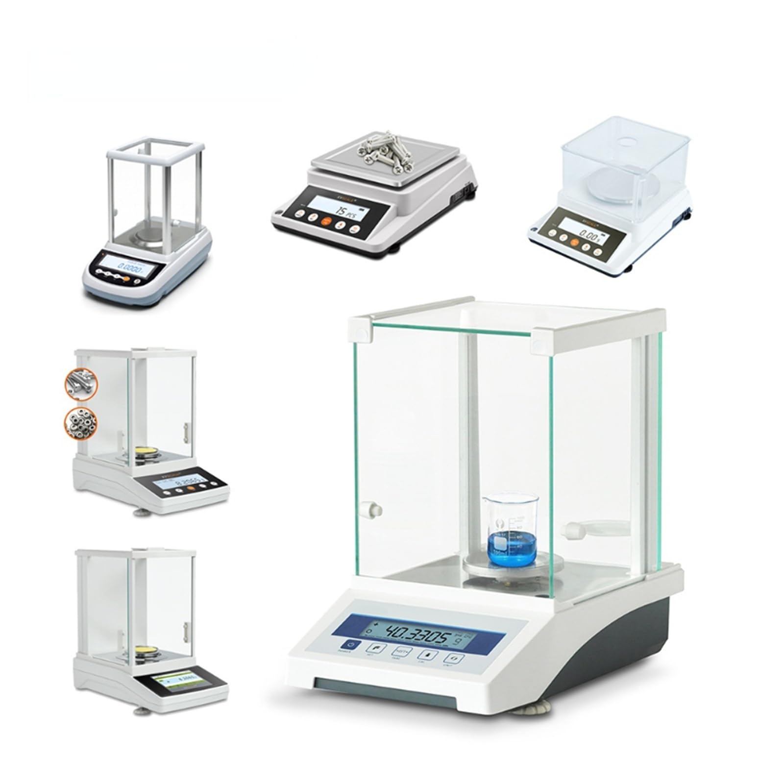 0,1 mg 0,0001 g que pesa la balanza analítica electrónica con parabrisas for laboratorio, industrial, negocios Respuesta Rápida(100g 0.0001g FA1004E)