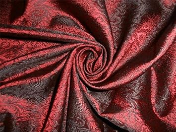 BrocadeWidth 44"Maroon X Black Color BRO327[1]