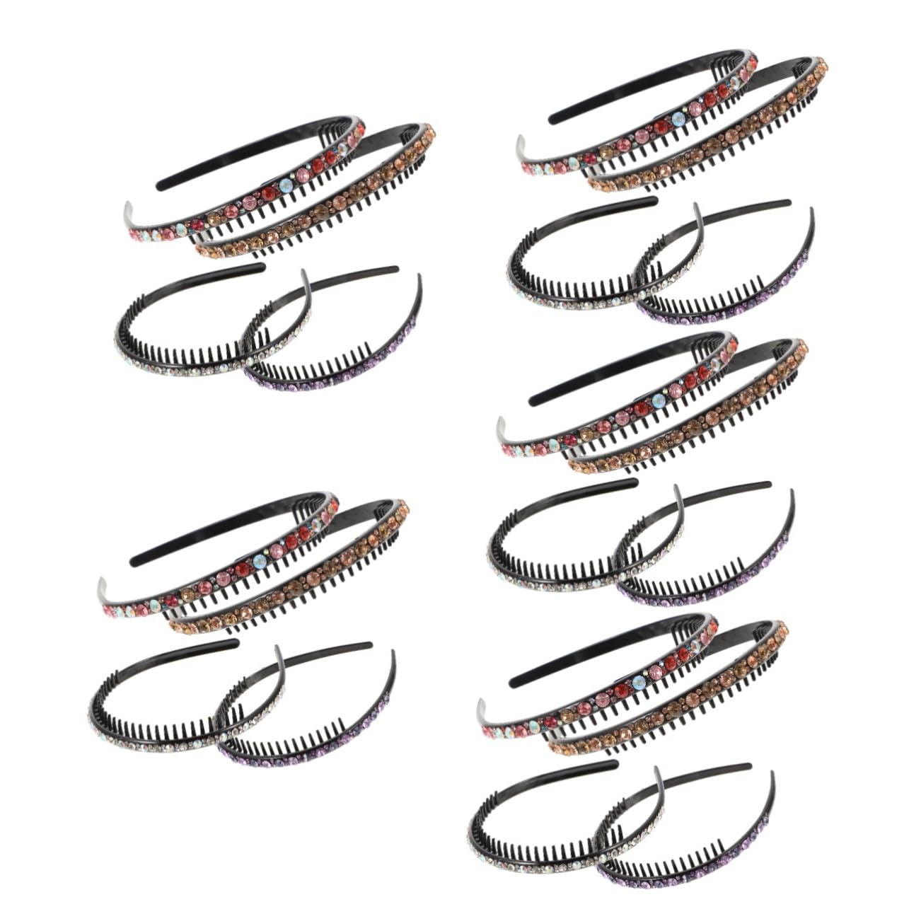 Housoutil 20stücke Wiederverwendbare Haarschmuck-stirnbänder Für Damen Bequemes Und Modisches Haarband Mit Strass Für Tägliche Nutzung Beim Waschen Und Schminken Verschiedenen Farben