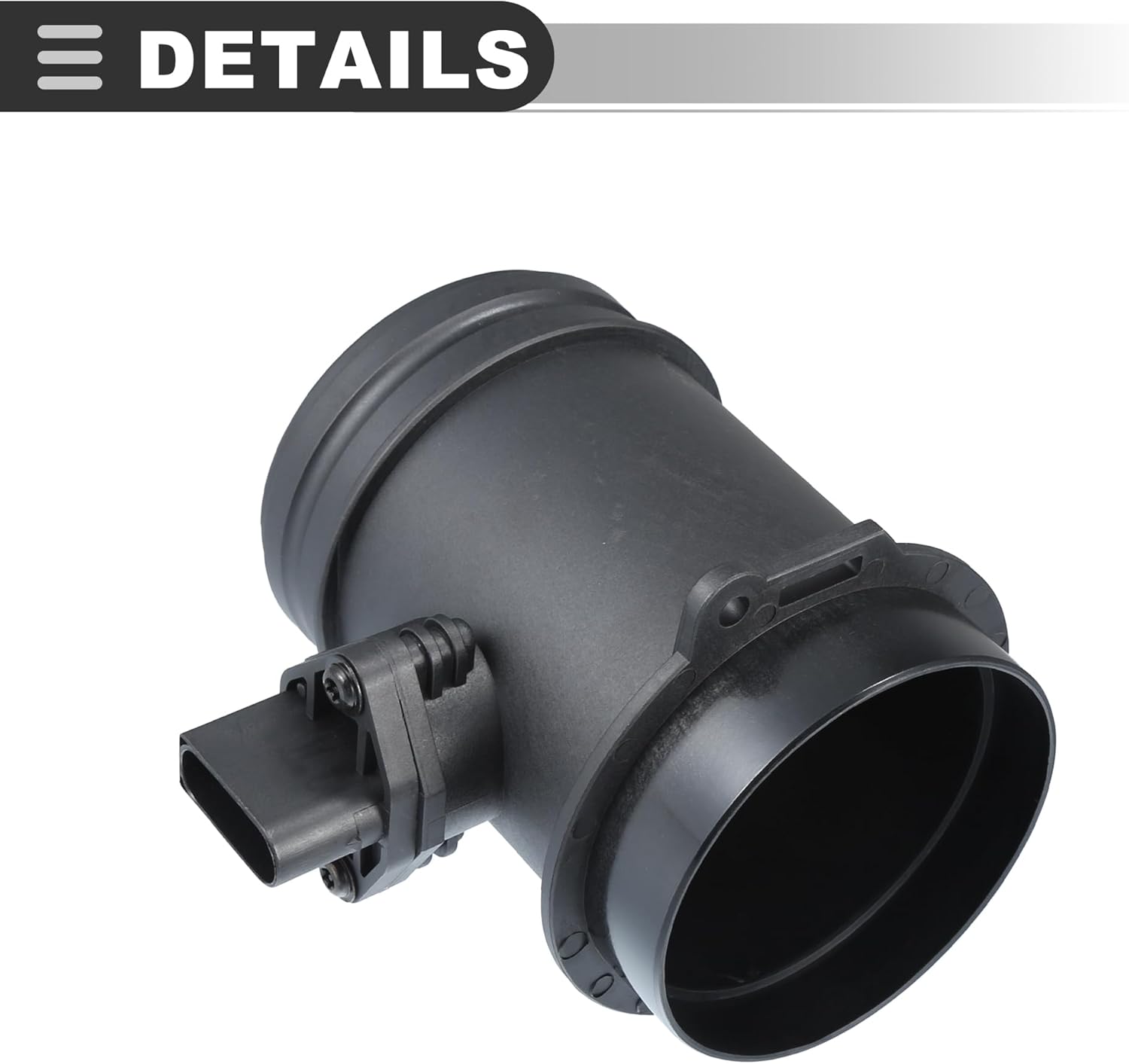 Motoforti Mass Air Flow Meter Sensor, MAF Sensor, for BMW X5 E60 2004-2006 V8 4.4L, Plastic, Metal, No.13627566988, Black