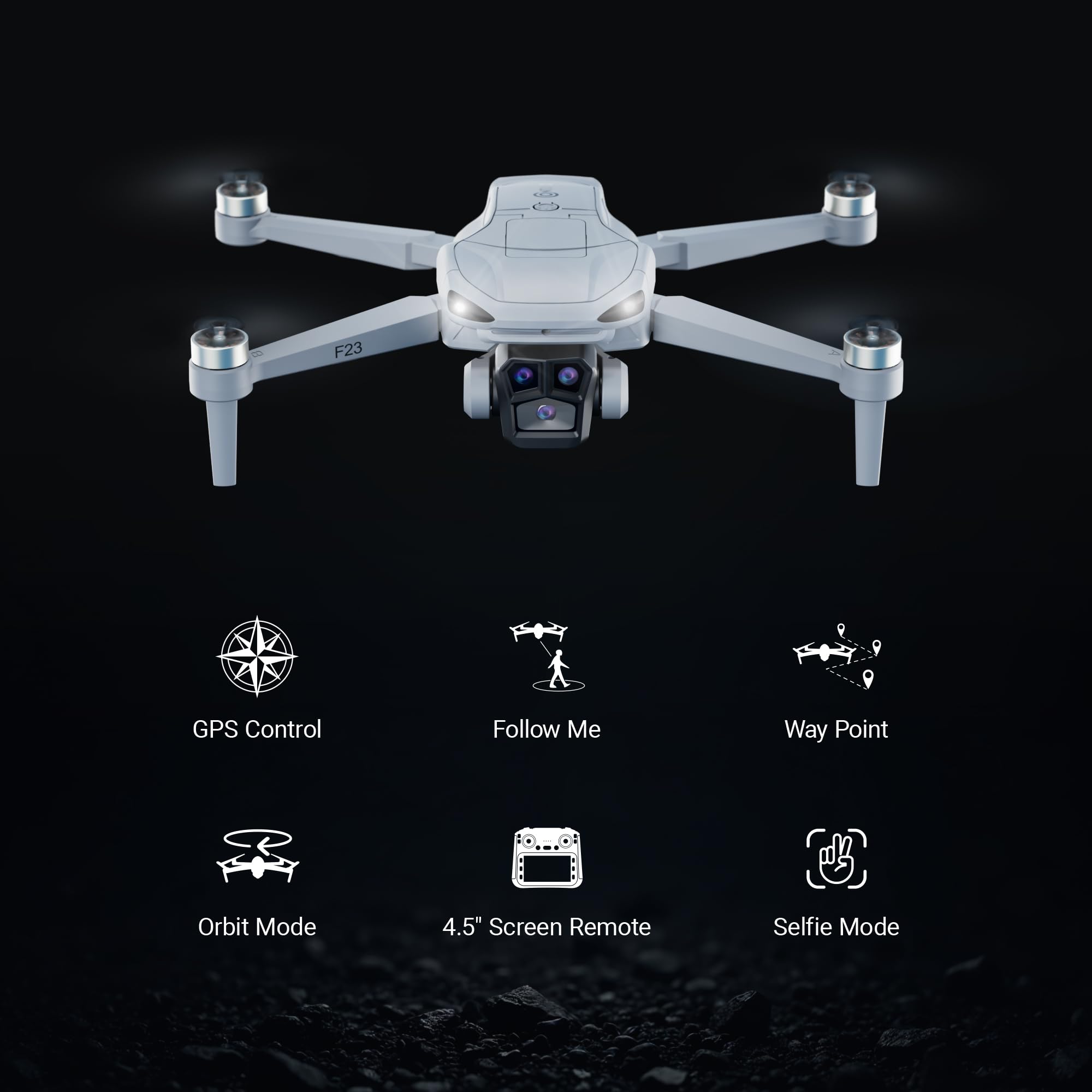 Contixo Drone GPS F35 con fotocamera 4K UHD 2 assi Gimbal auto stabilizzante 5G WiFi FPV RC Quadcopter Drone brushless per adulti, custodia per scheda SD da 64 GB bonus