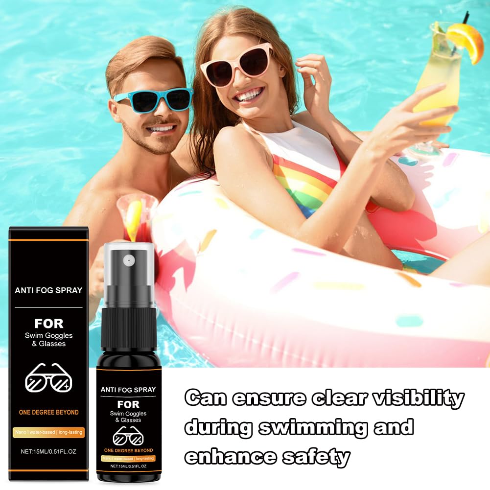 Spray Antiappannante Occhialini,15ml Anti Fog Spray,Spray Antiappannamento,Spray Anti-Appannamento per Occhiali,per Maschere Sub e Occhialini Nuoto
