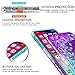 LeYi X Case, Xs Case with Tempered Glass Screen Protector [2 Pack] for Girls Women, Glitter Liquid Cute Clear TPU Phone Case for Apple X/XS / 10 ZX Teal/Purple