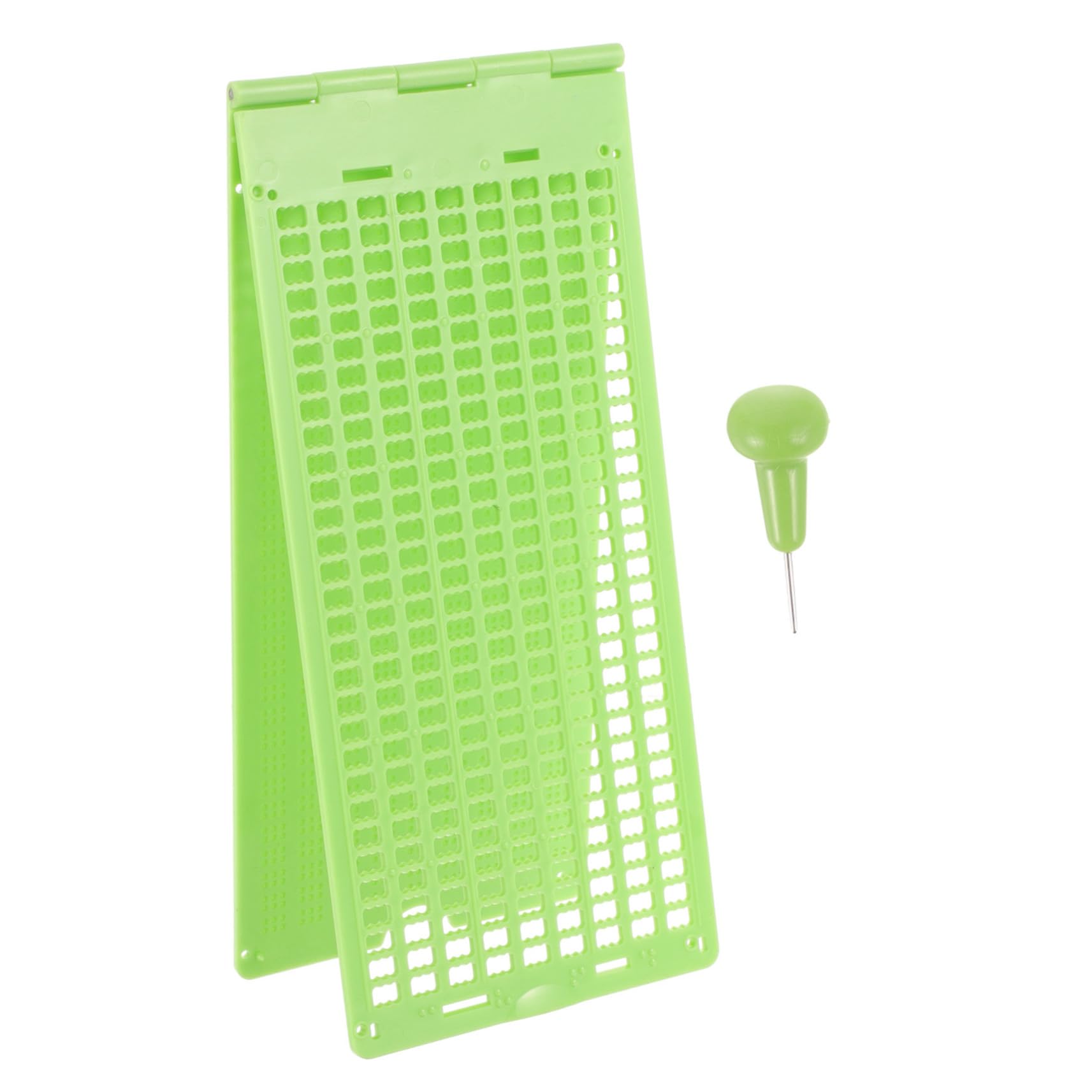 DOITOOL 4 Set Tavoletta Braille Piastra Di Scrittura Braille Per Non Vedenti Piastra Braille In Plastica Lavagna Per Scrittura Braille Per Trainer Non Vedenti Piastra Braille Verde Chiaro
